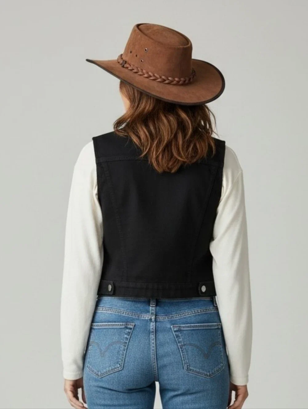 Cov-ver Brown Leather Hat. Small.